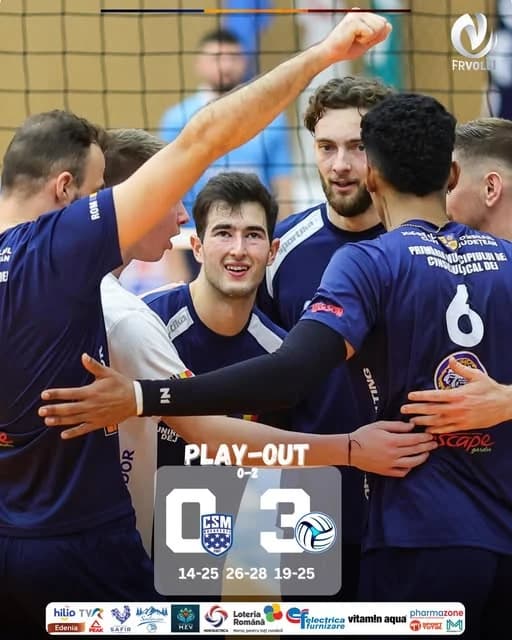Volei masculin: Unirea Dej s-a clasat pe locul 9 în Divizia A1