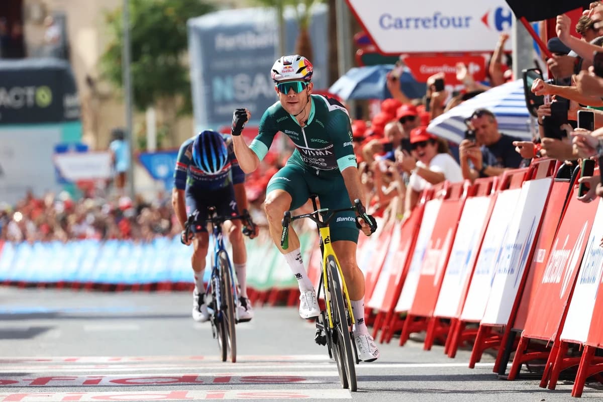 Vuelta a España: Wout van Aert finally takes a victory on stage 13 as breakaway stays away