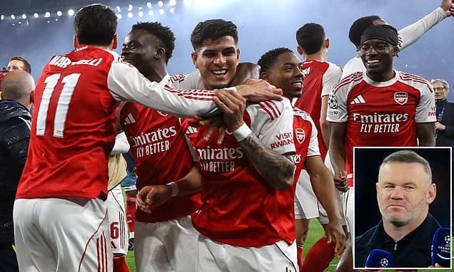 Wayne Rooney accuses Arsenal of over-celebrating after Gunners reached Champions League final - as I