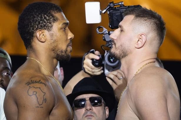 What time does Anthony Joshua fight start in the UK tonight?