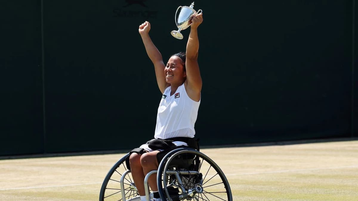 Wheelchair Tennis Player Kamiji Yui Seals Career Golden Slam at Wimbledon