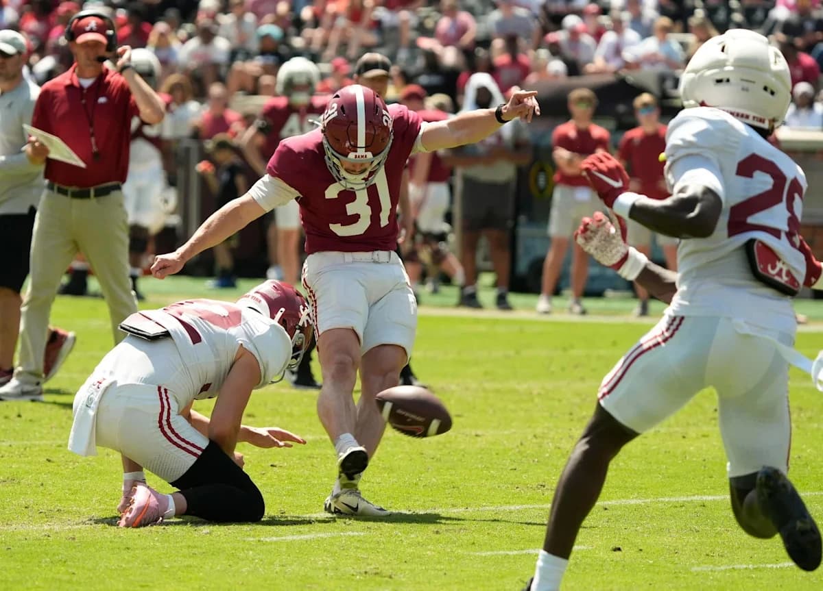 Where does Alabama football kicking battle stand? What Kalen DeBoer said