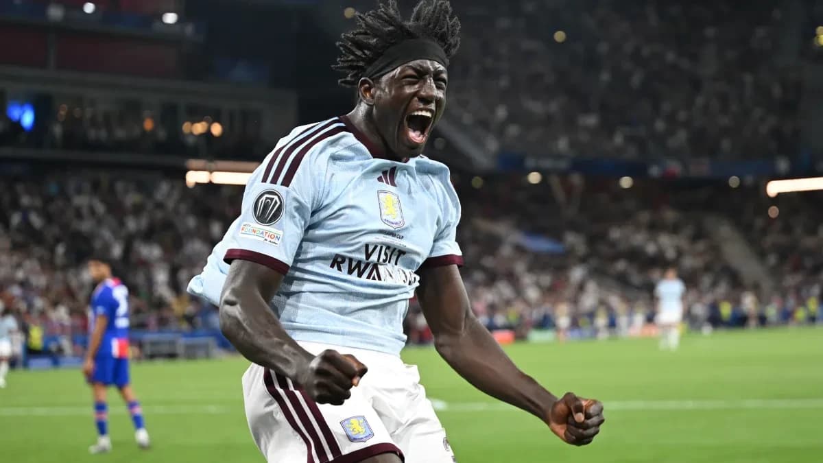 Who is Brian Madjo? Meet the Aston Villa teenager who became youngest goalscorer in UEFA Super Cup h
