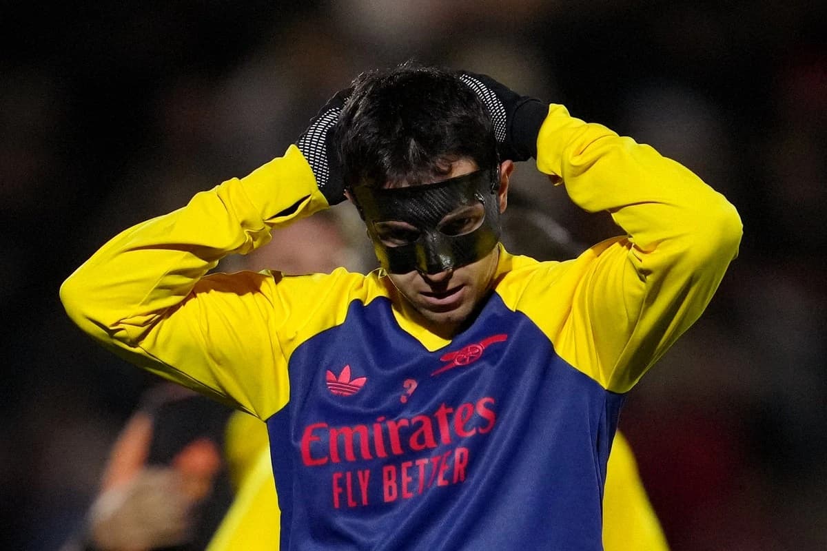 Why is Martin Zubimendi wearing a mask?