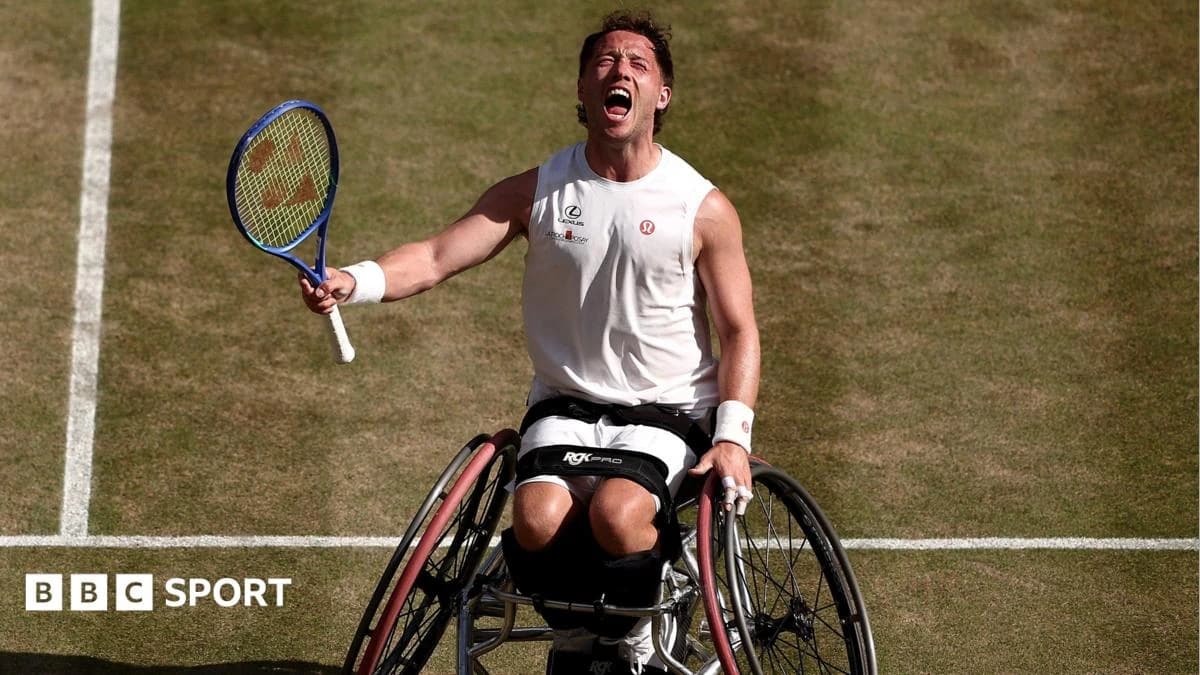 Wimbledon 2026 results: Britain's Alfie Hewett beats Gustavo Fernandez to reach wheelchair singles f