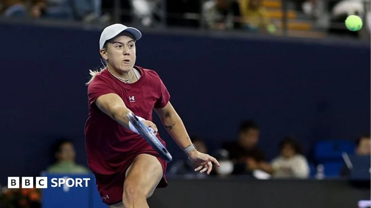 Wuhan Open: GB's Sonay Kartal beats Anhelina Kalinina, but Zheng Qinwen withdraws