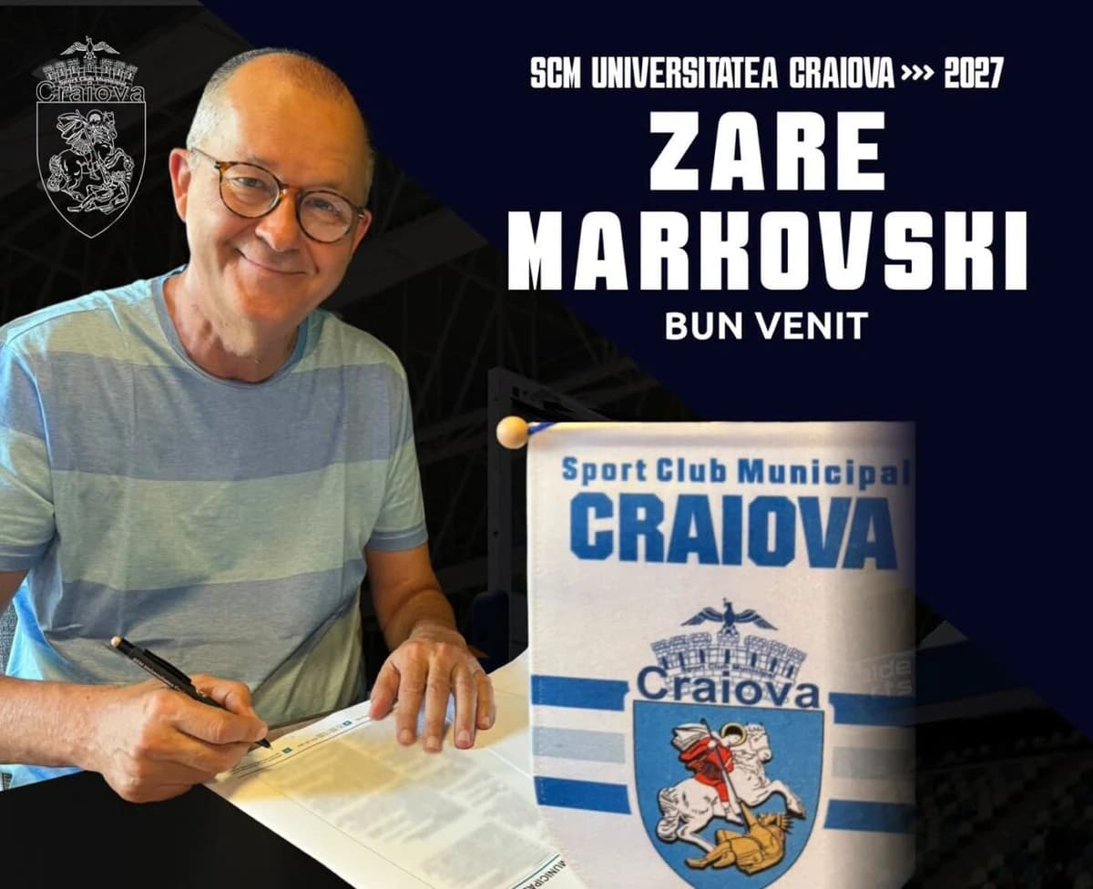 Zare Markovski, noul antrenor al echipei de baschet a Craiovei