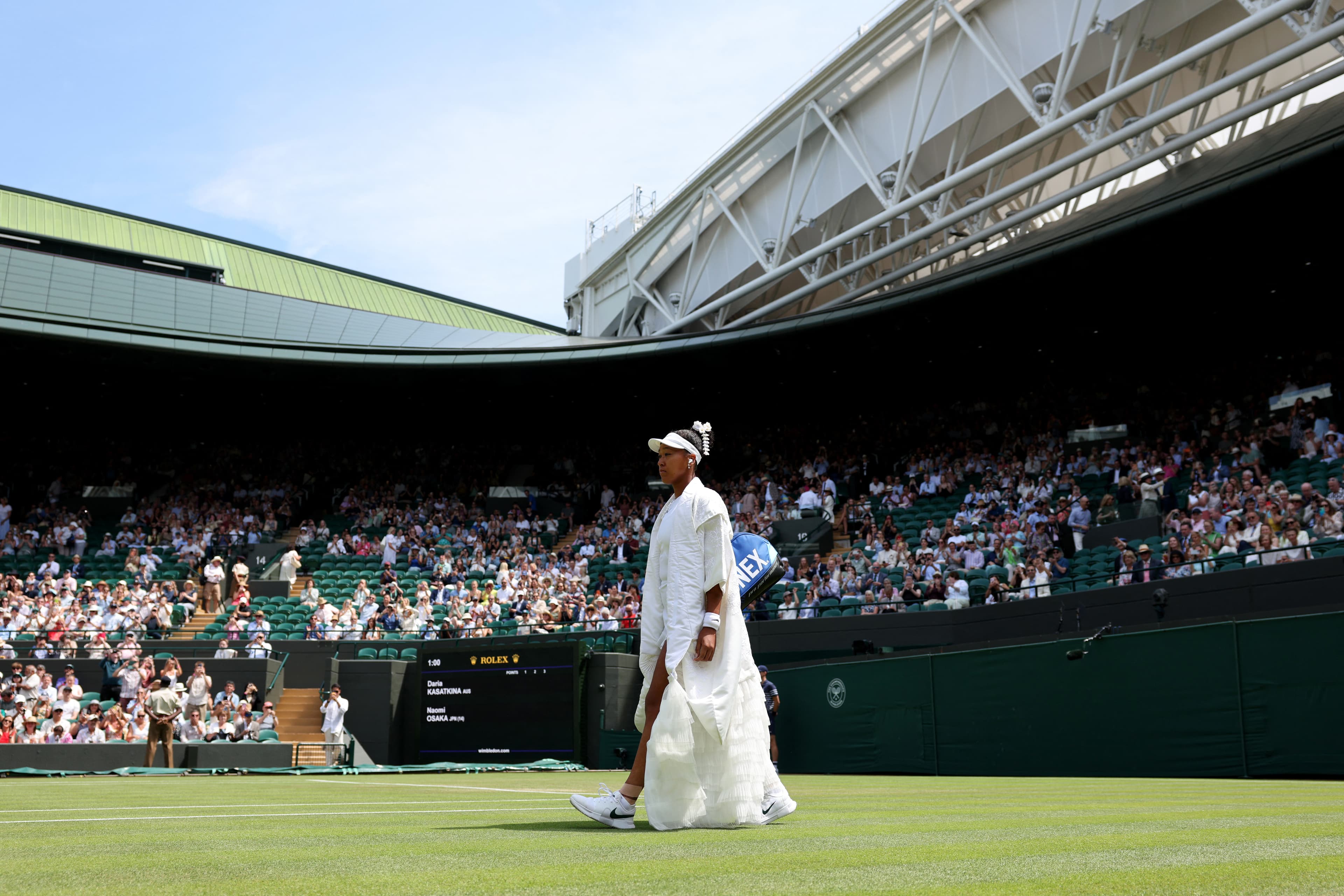 Osaka powers past Kasatkina to reach Wimbledon fourth round for first time