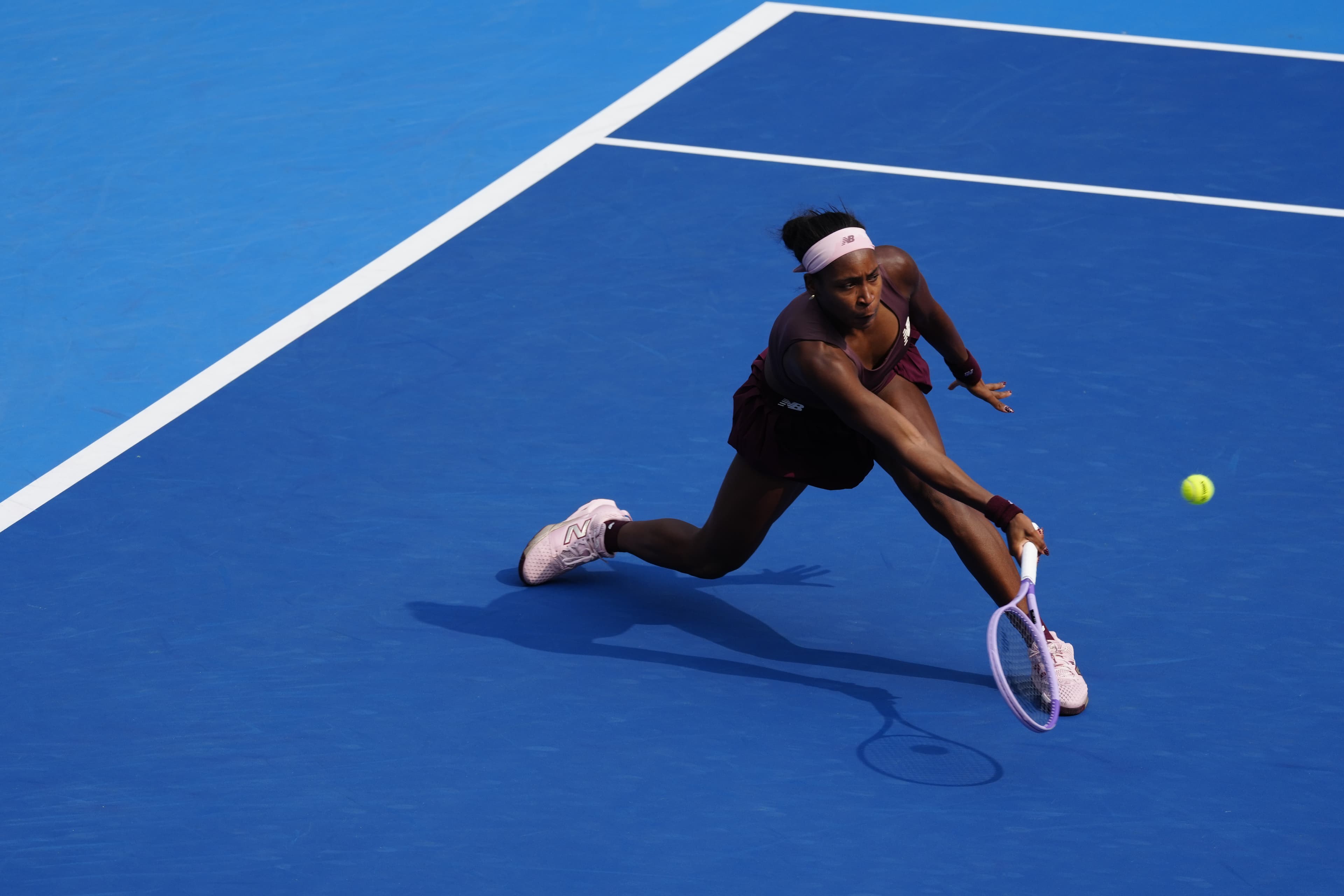 Hot shot: Coco Gauff shows off deft touch at net in Beijing