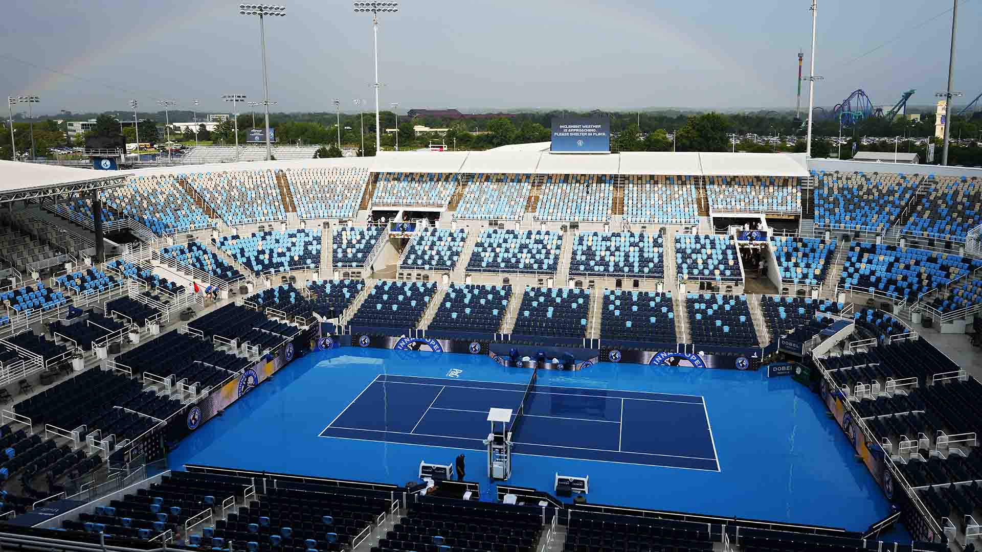 Saturday's play suspended in Cincinnati due to rain, Djokovic delayed